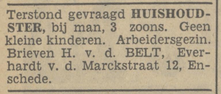 Everhardt van der Marckstraat 14 H. van de Belt advertentie Tubantia 16-7-1941.jpg