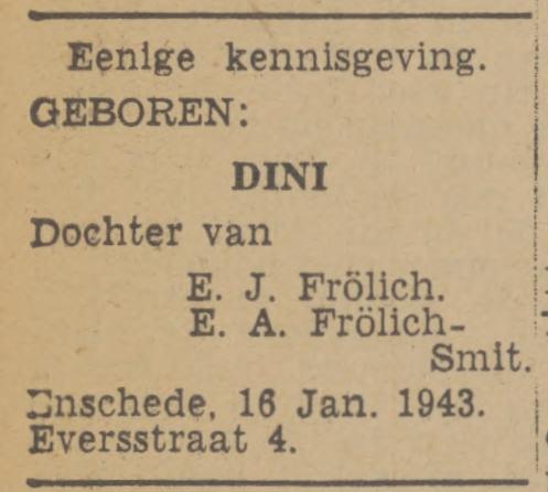 Eversstraat 4 E.J. Frölich advertentie Twentsch nieuwsblad 16-1-1943.jpg