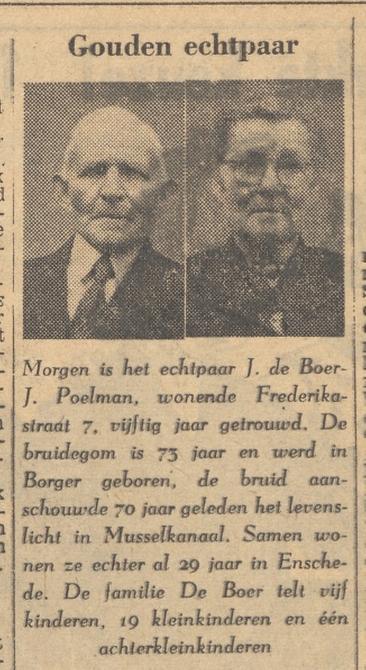 Frederikastraat 9 J. de Boer krantenbericht Tubantia 1-5-1958.jpg