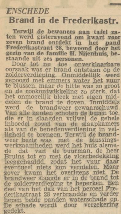 Frederikastraat 28 H. Nijenhuis krantenbericht Tubantia 18-2-1951.jpg