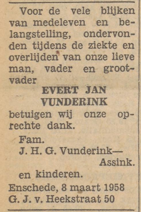 G.J. van Heekstraat 50 E.J. Vunderink advertentie Tubantia 10-3-1958.jpg