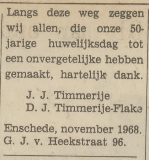 G.J. van Heekstraat 96 J.J. Timmerije advertentie Tubantia 13-11-1968.jpg