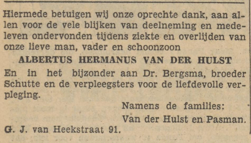 G.J. van Heekstraat 91 A.H. van der Hulst advertentie 18-4-1956.jpg