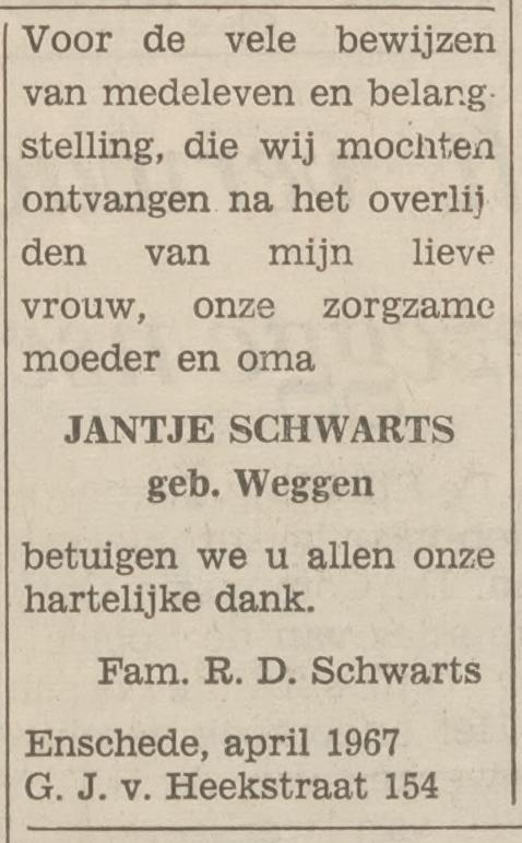 G.J. van Heekstraat 154 R.D. Schwarts advertentie Tubantia 25-4-1967.jpg