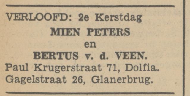 Gagelstraat 26 Glanerbrug Bertus van der Veen advertentie Tubantia 24-12-1936.jpg