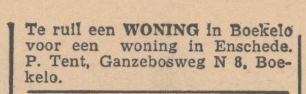 Ganzebosweg 8 Boekelo P. Tent advertentie Het Vrije Volk 30-6-1945.jpg