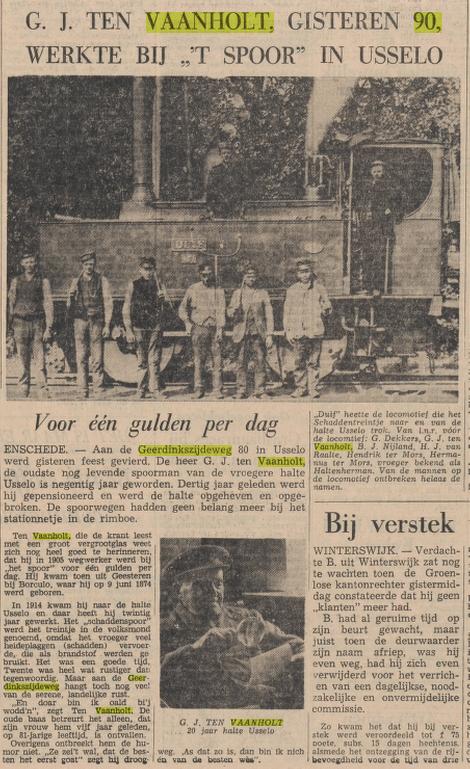 Geerdinkszijdeweg 90 G.J. te Vaanholt krantenbericht Tubantia 9-6-1964.jpg