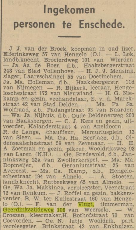 Geerdinkszijdeweg 108 F. van der Vlugt timmerman krantenbericht Tubantia 4-1-1938.jpg