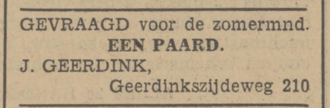 Geerdinkszijdeweg 210 J. Geerdink advertentie Tubantia 1-5-1942.jpg