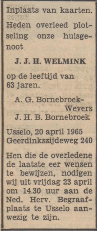 Geerdinkszijdeweg 240 J.J.H. Welmink overlijdensadvertentie Tubantia 21-4-1965.jpg