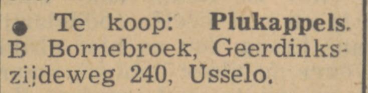 Geerdinkszijdeweg 240 Usselo B. Bornebroek advertentie Tubantia 11-10-1947.jpg