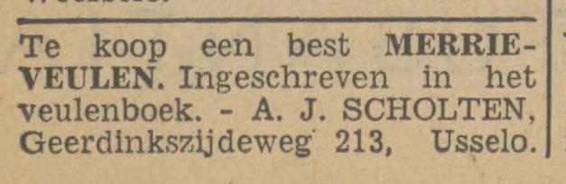 Geerdinkszijdeweg 213 Usselo A.J. Scholten advertentie Tubantia 21-9-1940.jpg