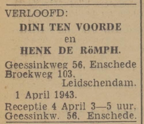 Geessinkweg 56 Dini ten Voorde advertentie Twentsch nieuwsblad 29-3-1943.jpg