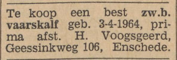 Geessinkweg 106 H. Voogsgeerd advertentie Tubantia 16-4-1964.jpg