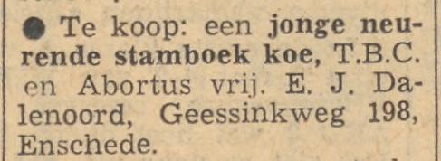 Geessinkweg 198 E.J. Dalenoord advertentie Tubantia 2-3-1960.jpg