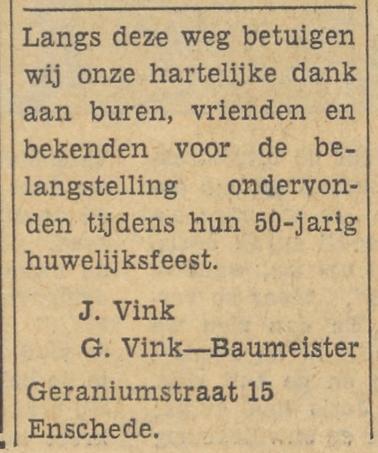 Geraniumstraat 15 J. Vink advertentie Tubantia 19-5-1959.jpg