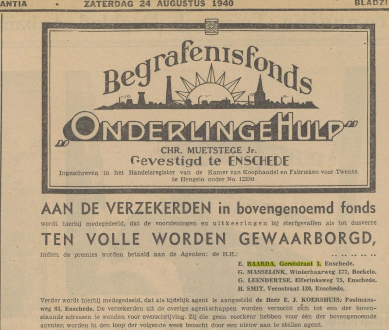 Gerststraat 3 E. Baarda advertentie Tubantia 24-8-1940.jpg
