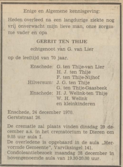 Gerststraat 26 Gerrit ten Thije overlijdensadvertentie Tubantia 28-12-1970.jpg