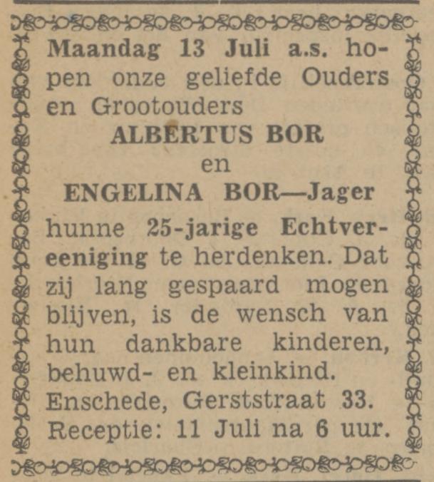 Gerststraat 33 Albertus Bor advertentie Tubantia 8-7-1942.jpg