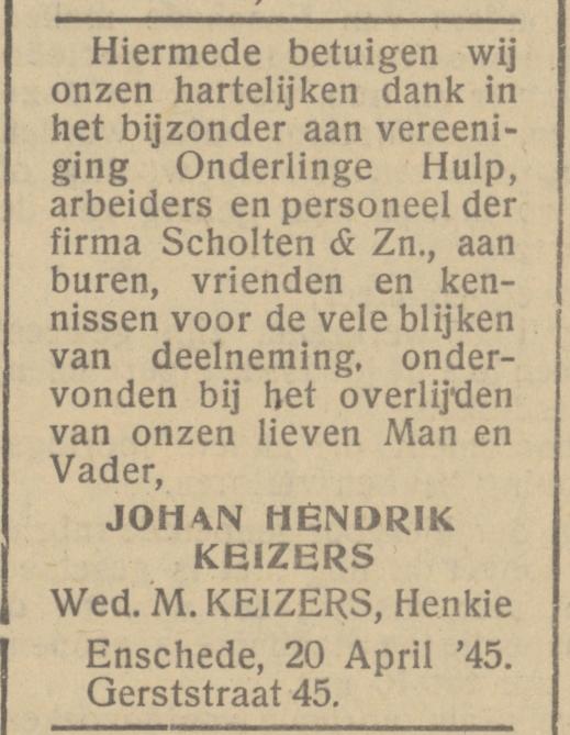 Gerststraat 45 J.H. Keizers advertentie Het Parool 30-4-1945.jpg