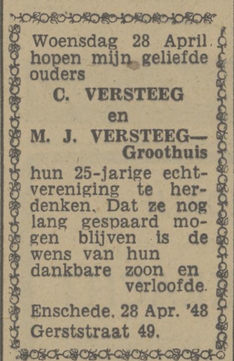 Gerststraat 49 C. Versteeg advertentie Tubantia 26-4-1948.jpg
