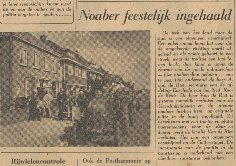 Getfertsingel 188 A. van de Riet krantenfoto Tubantia 8-4-1955.jpg