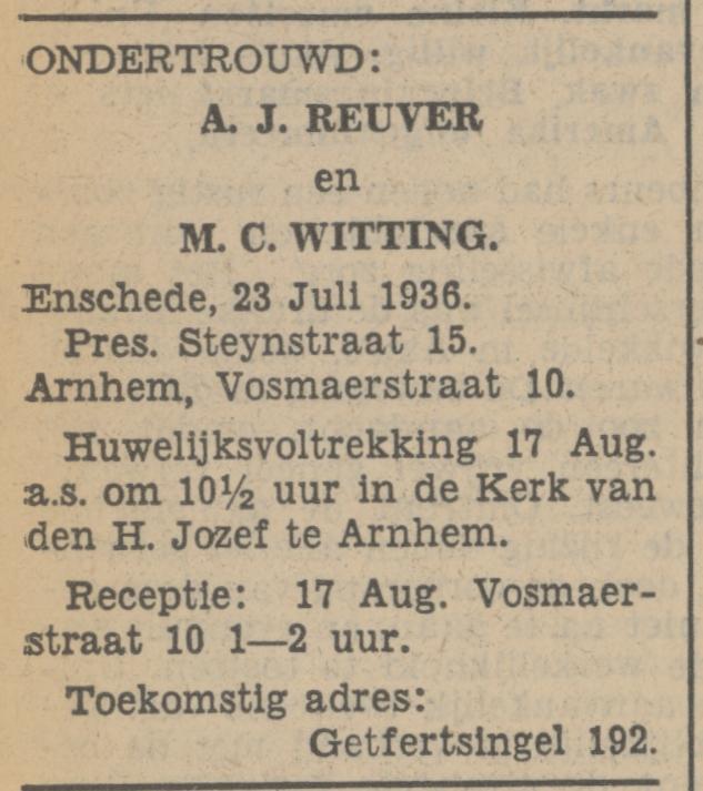Getfertsingel 192 A.J. Reuver advertentie Tubantia 23-7-1936.jpg