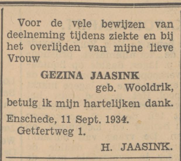 Getfertweg 1 H. Jaasink advertentie Tubantia 11-9-1934.jpg