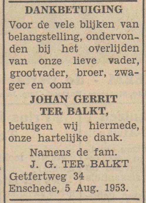 Getfertweg 34 J.G. ter Balkt advertentie Tubantia 5-8-1953.jpg