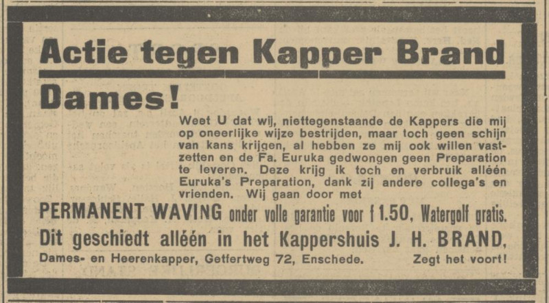 Getfertweg 72 J.H. Brand kapper advertentie Tubantia 29-3-1932.jpg