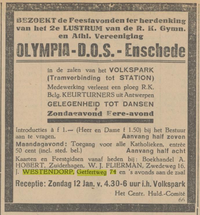 Getfertweg 74 J. Westendorp advertentie Tubantia 9-1-1930.jpg