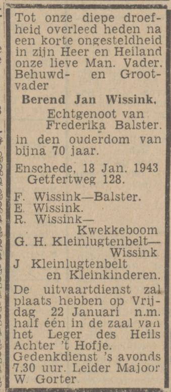 Getfertweg 128 B.J. Wissink overlijdensadvertentie Twentsch Nieuwsblad 19-1-1943.jpg