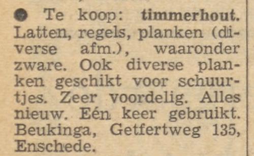 Getfertweg 135 Beukinga advertentie Tubantia 20-3-1962.jpg