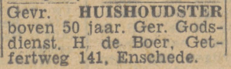 Getfertweg 141 H. de Boer advettentie Twentsch nieuwsblad 26-7-1944.jpg