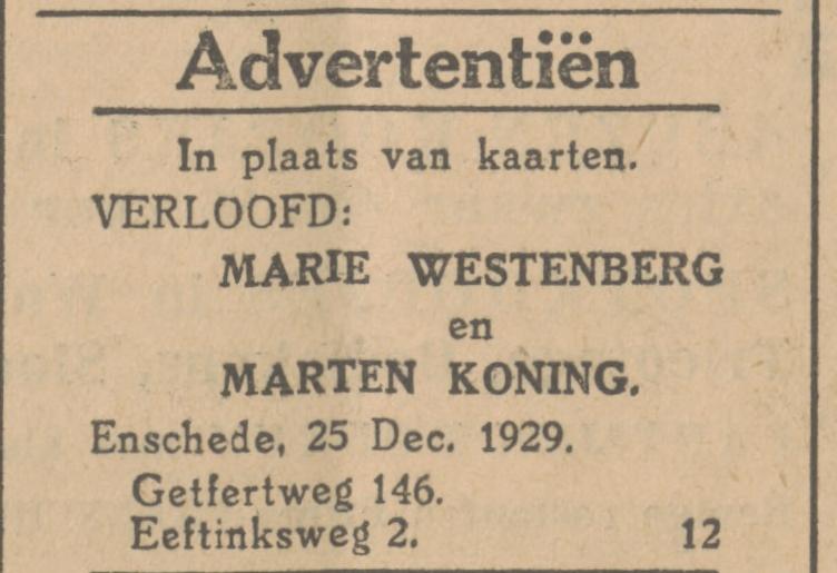 Getfertweg 146 M. Koning advertentie Tubantia 21-12-1929.jpg