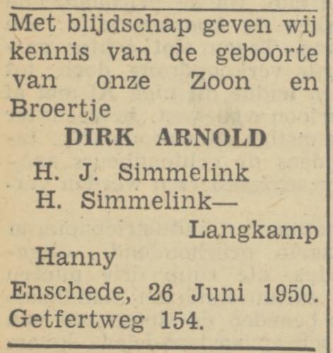 Getfertweg 154 H.J. Simmelink advertentie Tubantia 27-8-1950.jpg