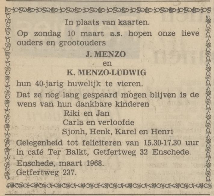 Getfertweg 237 J. Menzo advertentie Tubantia 8-3-1968.jpg
