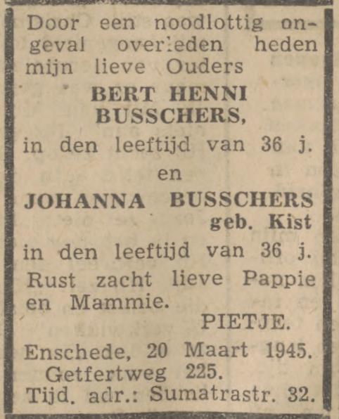 Getfertweg 225 B.H. Busschers overlijdensadvertentie Twentsch nieuwsblad 24-3-1945.jpg