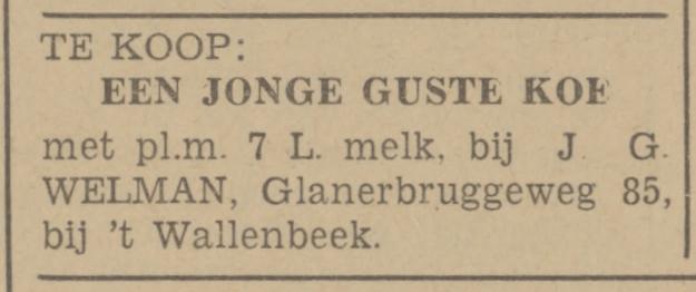 Glanerbruggeweg 85 J.G. Welman advertentie Tubantia 30-4-1942.jpg