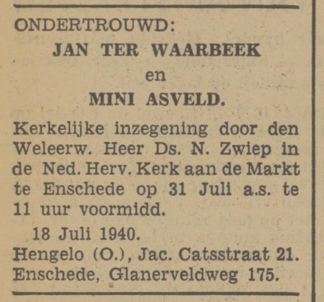 Glanerveldweg 175 Mini Asveld advertentie Tubantia 18-7-1940.jpg