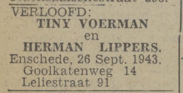 Goolkatenweg 14 Tiny Voerman advertentie Twentsch nieuwsblad 25-9-1943.jpg