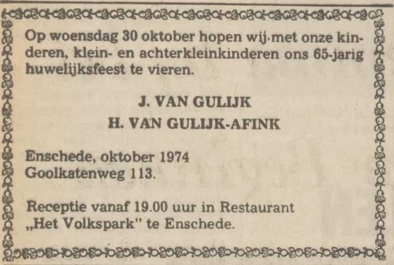 Goolkatenweg 113 J. van Gulijk advertentie Tubantia 24-10-1974.jpg
