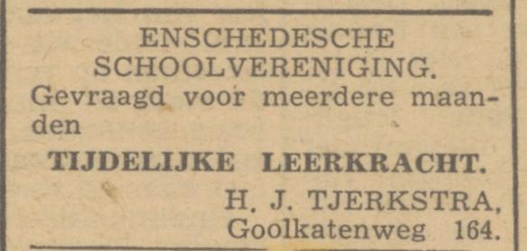 Goolkatenweg 164 H.J. Tjerkstra advertentie Trouw 3-9-1945.jpg