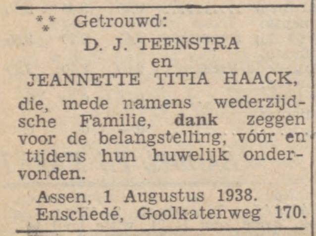 Goolkatenweg 170 D.J. Teenstra advertentie Nieuwsblad van het Noorden 2-8-1938.jpg