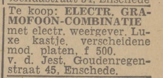Goudenregenstraat 45 van der Jest advertentie Twentsch nieuwsblad 6-11-1944.jpg