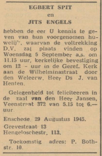 Grevestraat 13 Egbert Spit advertentie Trouw 30-8-1945.jpg