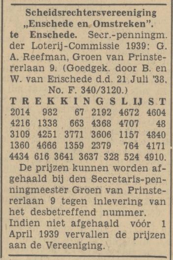 Groen van Prinsererlaan 9 G.A. Reefman advertentie Tubantia 4-2-1939.jpg