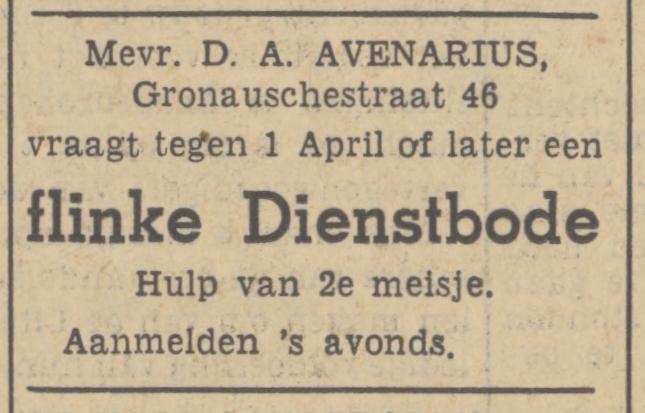 Gronausestraat 46 D.A. Avenarius advertentie Tubantia 15-3-1939.jpg