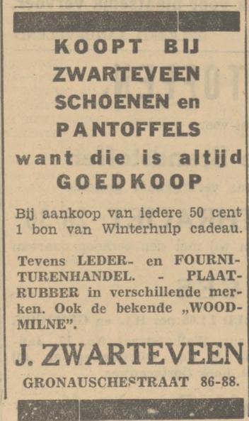 Gronausestraat 86-88 J. Zwarteveen schoenen advertentie Tubantia 19-12-1933.jpg