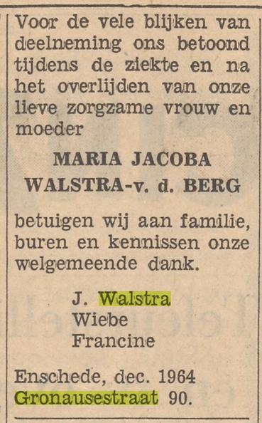 Gronausestraat 90 J. Walstra advertentie Tubantia 31-12-1964.jpg